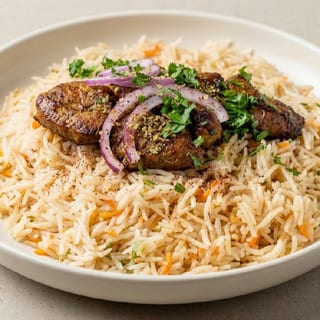 Lamb Kebab Over Rice