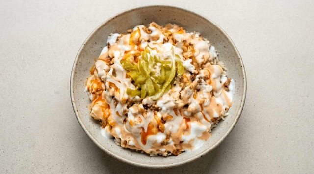 Chicken Shawarma Over Rice.