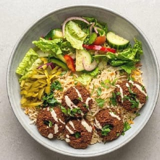 Falafel Vegan Over Rice