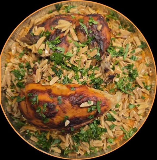Chicken Mandi Over Rice.